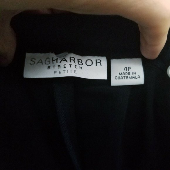 Sag Harbor NWT Women's 4P Stretch Navy Blue Slimming Pants 29.25" 28.75" 9.75" - Picture 8 of 10